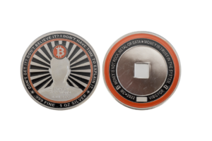 999 Fine silver custom coins in polished plate_soft enamel highlights_engraving field for serial numbers