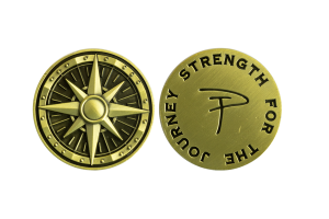 Compass Coins made from Bronze in Antique Finish