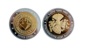 Bespoke Bi-Metal Coins. Gold and Silver Coins to celebrate partnership.