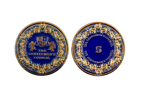 Custom-minted coins with Bronze core and Polished Finish with Soft Enamel Color