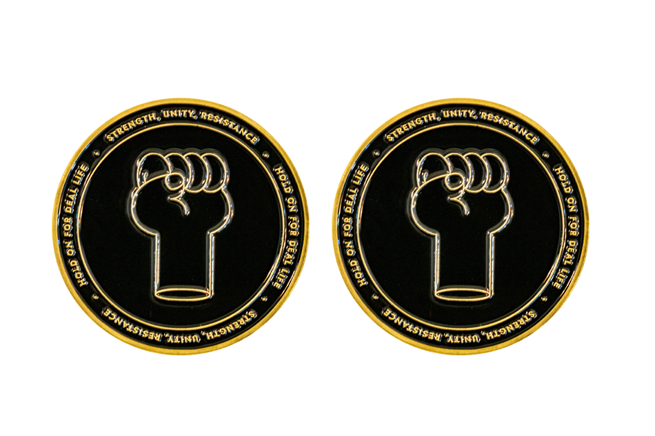 Custom Black Coins_Gold Polished with Black Soft Enamel_Unity Coins