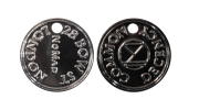  Custom Coins with a hole_Black Nickel Coins_Polished Finish
