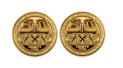 Company Anniversary Coins made from Gold. Polished Plate Finish. 30 Years Monster Energy Coins