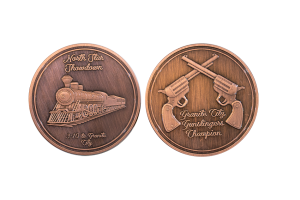 Custom Copper Coins, Antique Finish. North Star US Railroad Coins