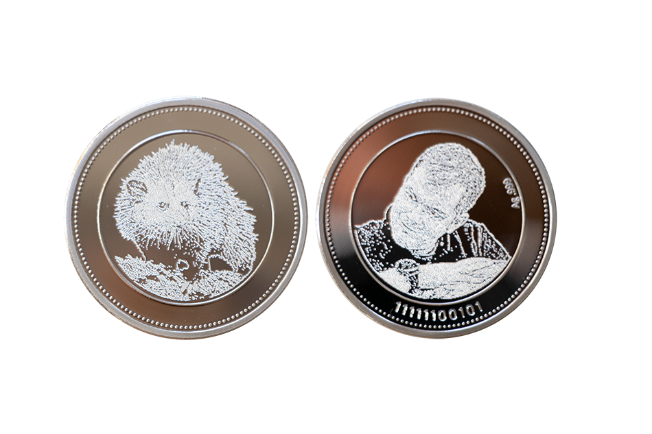 Custom Engraved Coins_ Animal Coin_Silver Single Custom Coin