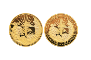 Custom Gold Coins, Polished Plate. Jesus Revolution Coins, Christ Coins