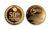 Custom Gold Coins_Polished Plate_REELL Company Anniversary Coins