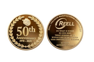 Custom Gold Coins_Polished Plate_REELL Company Anniversary