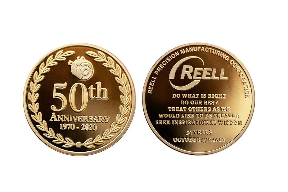 Custom Gold Coins_Polished Plate_REELL Company Anniversary