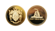 Custom Gold Coins, Polished plate, No Treason Coins