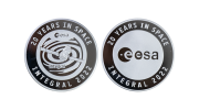 European Space Travel Coins made from .999 Fine Silver in Polished Plate Finish