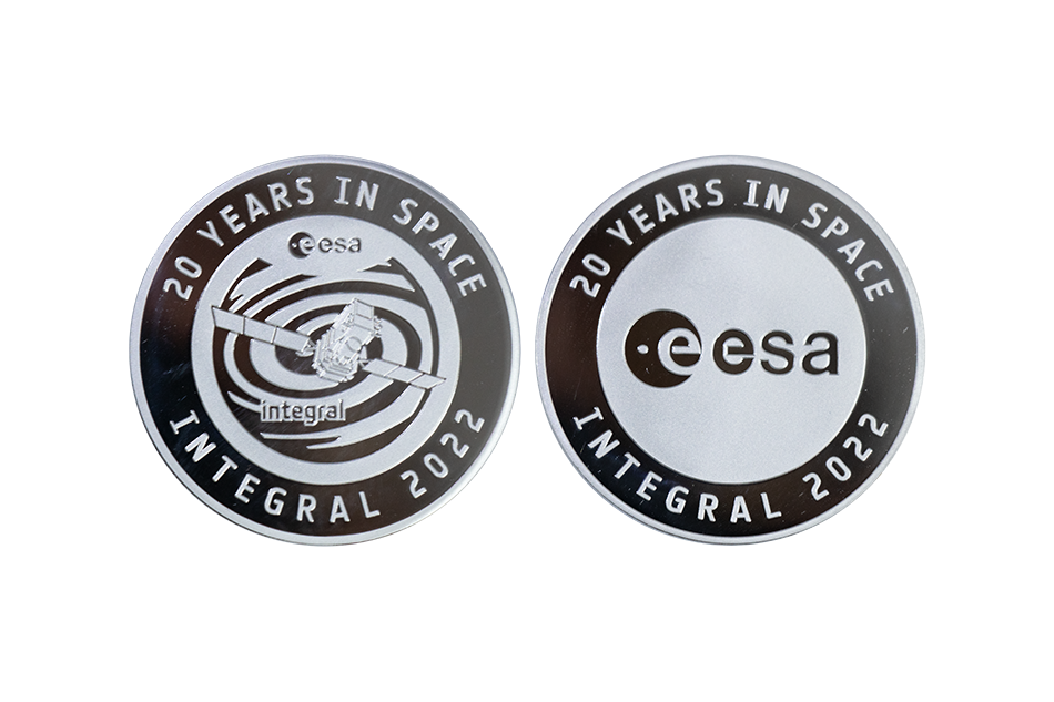 European Space Travel Coins made from .999 Fine Silver in Polished Plate Finish