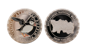 Wildlife Protection Coins. Custom Silver Coins with Soft Enamel Color