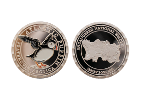 Wildlife Protection Coins. Custom Silver Coins with Soft Enamel Color