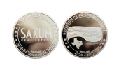 .999 Fine Custom Silver Coins with Corporate Design. Celebrating a Company's Anniversary with customized Corporate Event Coins