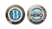 Covid-19 Coins in Honor of Heroes. Custom Silver Coins with Soft Enamel. Commemorative Coins.