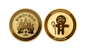 Cookie Kingdom 24K Gold Coins, Polished Plate