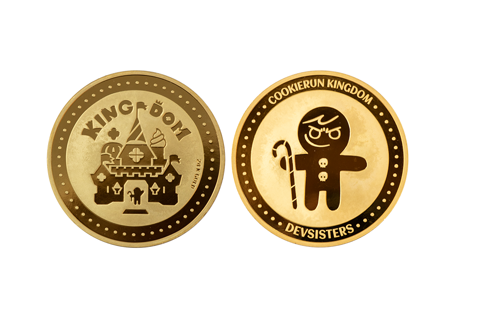 Cookie Kingdom 24K Gold Coins, Polished Plate