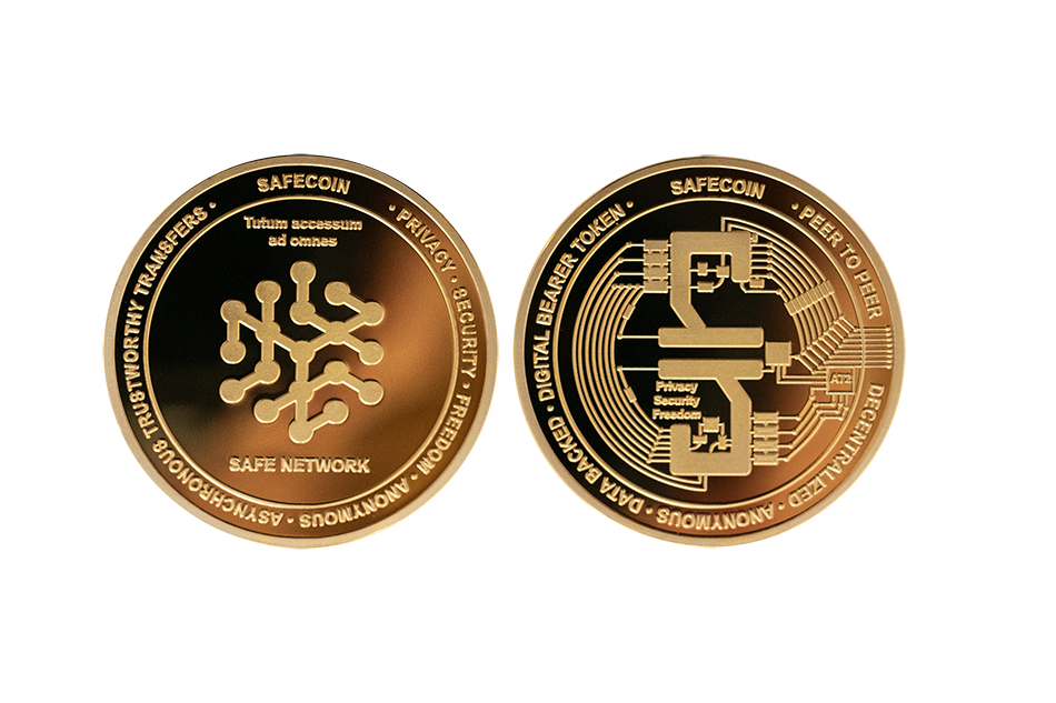 Safecoins, Custom Bronze Coins with fine lines in coin design and excellent minting quality.