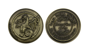 Middle Ages Coin Replica in Dark Bronze. Custom-made Bronze Coins Antiqued.