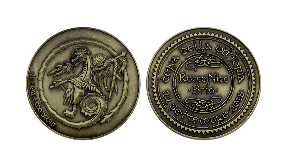 Middle Ages Coin Replica in Dark Bronze. Custom-made Bronze Coins Antiqued. 
