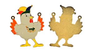 Chicken shapedcustom pin with enamel color