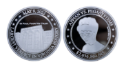 Photo-embossed .999 Fine SIlver custom coin in proof coin quality_ Polished plate finish
