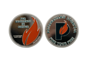 Colored Coin made for Firefighters Unit with soft enamel color
