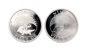 Crocodile engraved coin, produced in small quantities