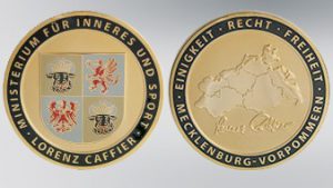 Bronze ceremony coins with pure gold plating_color hard enamel
