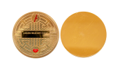 Custom Gold Coins with Polished Plate Finish and Soft Enamel Color