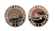 Recognition Coins for the Corporate World. Custom Silver Coins in Polished Plate with Soft Enamel