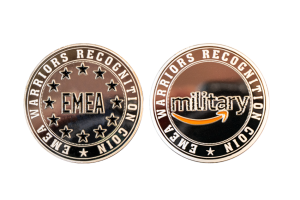 Recognition Coins for the Corporate World. Custom Silver Coins in Polished Plate with Soft Enamel
