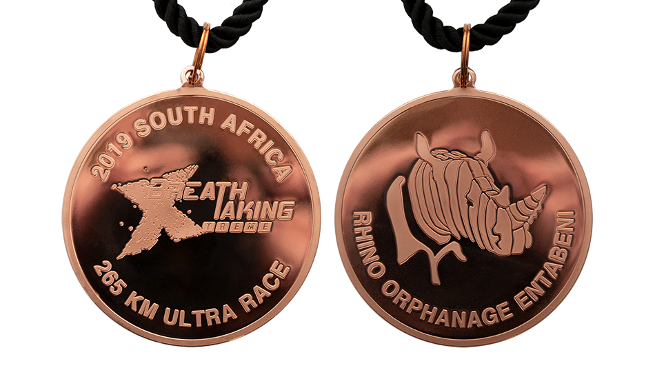 Rhino Medals. Custom Copper Coins with hanger