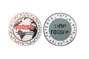 Custom-Minted Coins in Silver with Polished design and Soft Enamel Colors