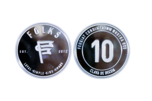 Custom commemorative coin for employee anniversary in .999 Fine Silver