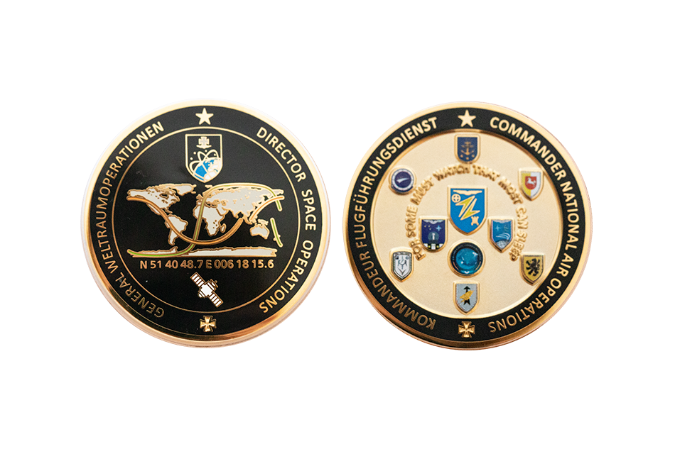 Black coins. Space Operations Gold Coins with Black Hard Enamel