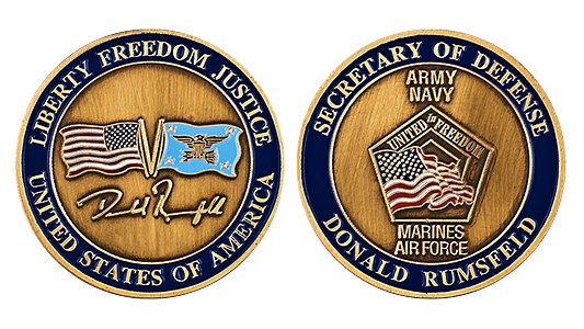 Mark Decent Service Members with Armed Forces Coins