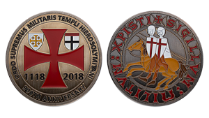Custom bronze coins for events_Sof enamel colors_Antique finish