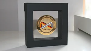 Israel and Germany’s bilateral relations illustrated on custom-made diplomacy coins and prepped up in V19 Coin frame