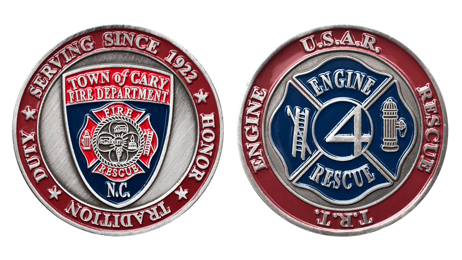 Custom silver coins with soft enamel colors_ Custom challenge colored coins