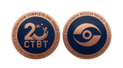 Nuclear Test Ban Treaty Coins_Custom-minted Coins in Copper with hard enamel coating_Polished Plate finish_High-precision inscription engraving