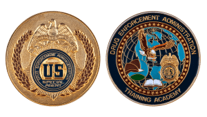 Custom Challenge Coin. US Custom-Minted Coin in Gold and Hard Enamel