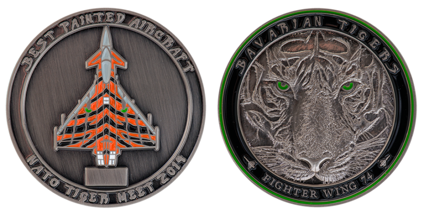 Custom Colored Coins with Hard or Soft Enamel Highlights