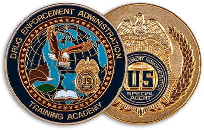 Golden US Special Agent Challenge Coins, polished with hard enamel