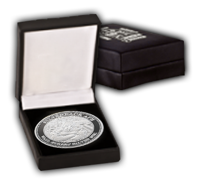 Custom .999 Silver Coin in Premium Packaging with logo print