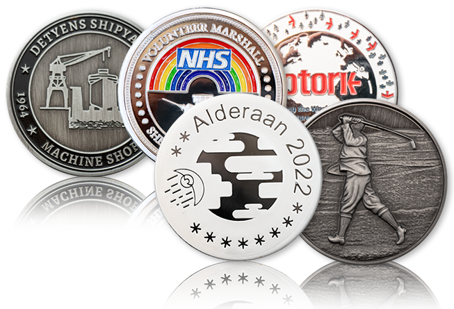 solid custom .999 fine silver coins