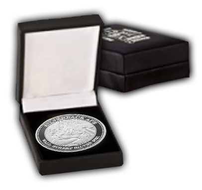 Custom .999 Silver Coin in Premium Packaging with logo print