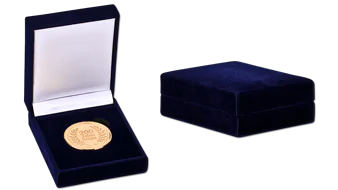 Blue Velvet Box for custom coins
